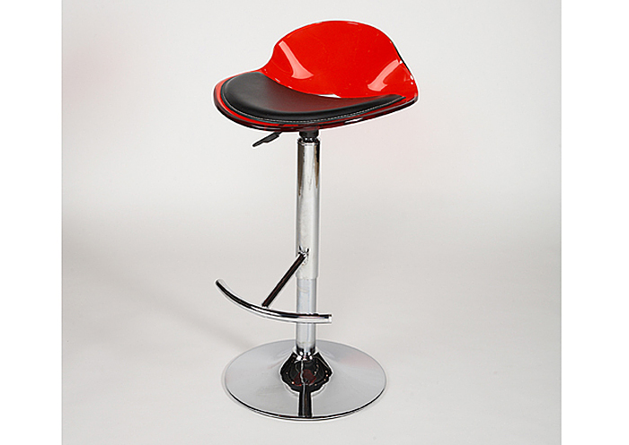 Red Acrylic Pneumatic Gas Lift Adjustable Height Swivel Stool,Mr Bar Stool