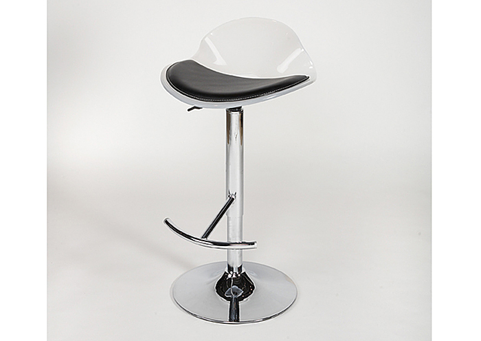 White Acrylic Pneumatic Gas Lift Adjustable Height Swivel Stool,Mr Bar Stool