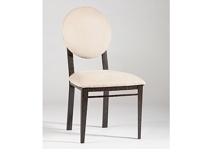 Amber Round Beige Upholstered Back Side Chair (Set of 2),Mr Bar Stool