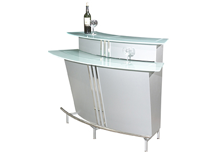 Broadway Bar Silver w/ Stainless Steel Footrest,Mr Bar Stool