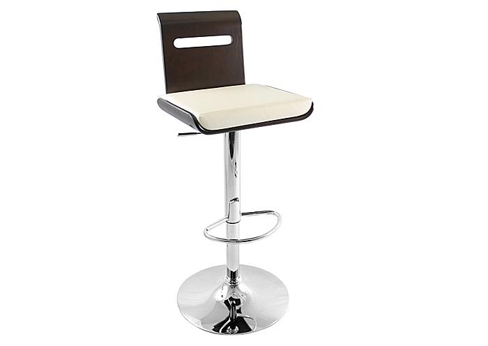 Viera Adjustable Bar Stool - Wenge with White,Mr Bar Stool