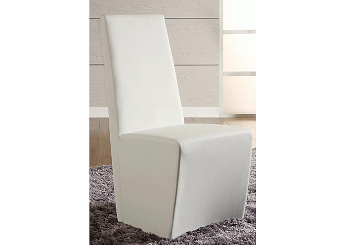 Jessy Fully Upholstered White Modern Chair (Set of 2),Mr Bar Stool