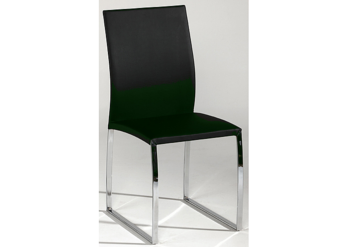 Marcy Contemporary Upholstered Back Black Side Chair (Set of 2),Mr Bar Stool