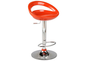 Alex Orange Adjustable Bar Stool,Mr Bar Stool