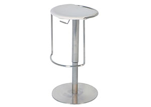 Pneumatic White Gas Lift Adjustable Height Swivel Stool,Mr Bar Stool