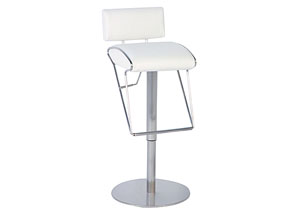 Pneumatic Gas Lift Adjustable Height White Swivel Stool,Mr Bar Stool