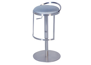 Pneumatic Gas Lift Adjustable Height Silver Swivel Stool,Mr Bar Stool