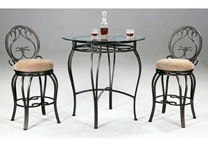 Glass Top Bar Table & 2 Stools,Mr Bar Stool