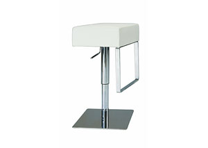 Adjustable Height White Swivel Stool,Mr Bar Stool