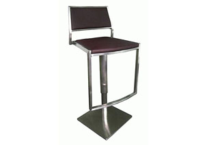 Pneumatic Gas Lift Adjustable Height Brown Swivel Stool,Mr Bar Stool