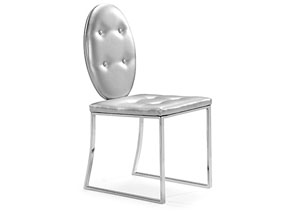 Goth Dining Chair - Silver (Pack of 2),Mr Bar Stool