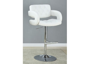 Tufted White & Chrome 30