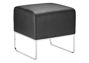 Plush Ottoman - Black,Mr Bar Stool