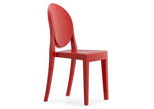 Anime Armless Chair - Red (Pack of 4),Mr Bar Stool