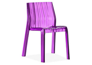 Ruffle Chair - Transparent Purple (Pack of 4),Mr Bar Stool
