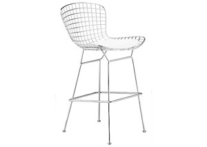 Wire Bar Chair - Chrome (frame) (Pack of 2),Mr Bar Stool
