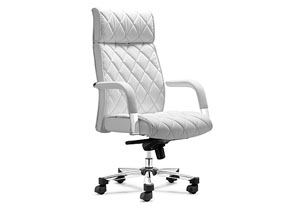 Regal Office Chair - White,Mr Bar Stool