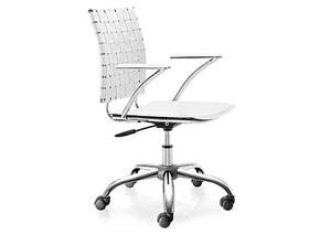 Criss Cross Office Chair - White,Mr Bar Stool