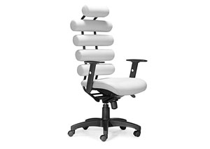 Unico Office Chair - White (PU),Mr Bar Stool