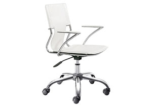 Trafico Office Chair - White,Mr Bar Stool