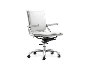 Lider Plus Office Chair - White,Mr Bar Stool