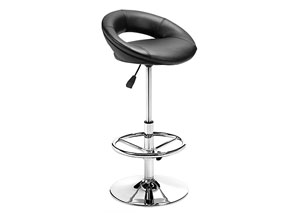 Pluto Adjustable Bar Stool - Black,Mr Bar Stool