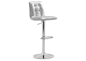 Oxygen Adjustable Bar Stool - Silver,Mr Bar Stool