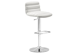 Nitro Adjustable Bar Stool - White,Mr Bar Stool