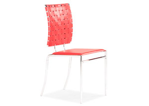 Criss Cross Chair - Red (Pack of 4),Mr Bar Stool