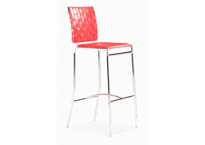 Criss Cross Bar Stool - Red (Pack of 2),Mr Bar Stool