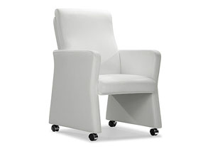 Burl Arm Chair - White,Mr Bar Stool