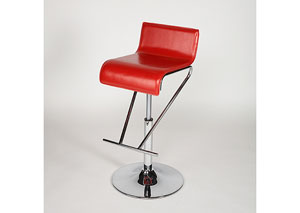 Pneumatic Gas Lift Adjustable Height Red Swivel Stool,Mr Bar Stool