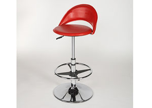 Pneumatic Gas Lift Adjustable Height Red Swivel Stool,Mr Bar Stool
