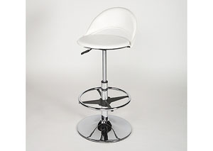 Pneumatic Gas Lift Adjustable Height White Swivel Stool ,Mr Bar Stool