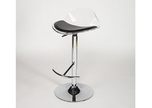 Clear Acrylic Pneumatic Gas Lift Adjustable Height Swivel Stool,Mr Bar Stool