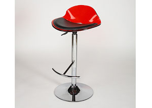 Red Acrylic Pneumatic Gas Lift Adjustable Height Swivel Stool,Mr Bar Stool