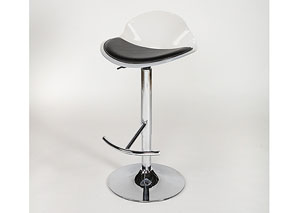 White Acrylic Pneumatic Gas Lift Adjustable Height Swivel Stool,Mr Bar Stool
