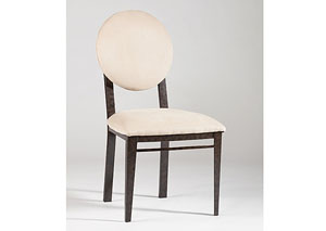 Amber Round Beige Upholstered Back Side Chair (Set of 2),Mr Bar Stool
