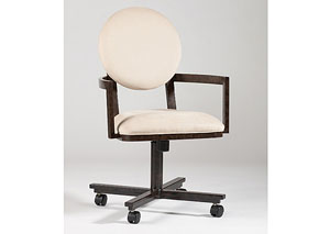 Amber Swivel Beige Tilt Arm Chair w/ Upholstered Back,Mr Bar Stool