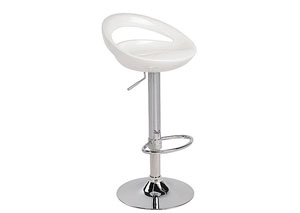 Swizzle Adjustable Bar Stool - White,Mr Bar Stool