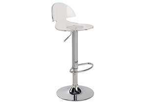 Venti Acrylic Adjustable Bar Stool - Clear,Mr Bar Stool