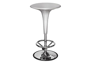 Gelato Adjustable Bar Table - Silver,Mr Bar Stool