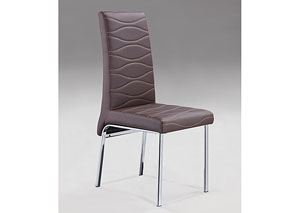 Connie Stitched Up Back Brown Side Chair (Set of 2),Mr Bar Stool