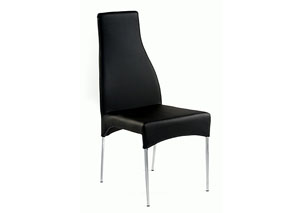 Crystal High Back Tapered Black Side Chair (Set of 2),Mr Bar Stool
