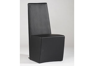 Jessy Fully Upholstered Black Modern Chair (Set of 2),Mr Bar Stool