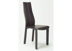 Doris Fully Upholstered Brown Side Chair w/Highlight Stitching (Set of 4),Mr Bar Stool