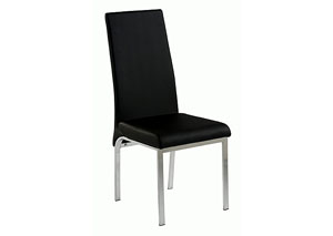 Upholstered Back Black Side Chair (Set of 2),Mr Bar Stool