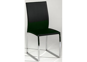 Marcy Contemporary Upholstered Back Black Side Chair (Set of 2),Mr Bar Stool
