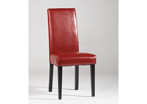 X Back Straight Back Red Parson Side Chair (Set of 2),Mr Bar Stool