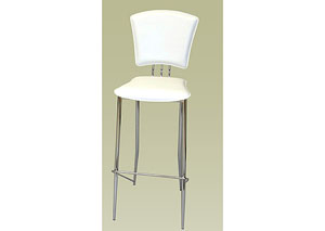 Tracy Counter Height White Stool (Set of 2),Mr Bar Stool